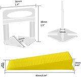 DGSL Tile Leveling System with Tile Plier - 300-Piece Tile Spacers Clips and 100-Piece Reusable Wedges - Tile Tools Set for Stone Installation (1/8 Inch Tile Spacers)