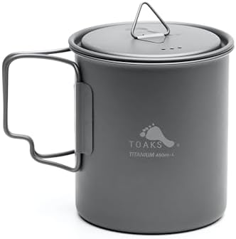 TOAKS LIGHT Titanium 450ml Cup with Lid (ultralight version)