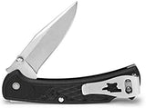Buck Knives 112 Folding Hunter Slim Select Lockback Pocket Knife with Thumb Studs and Removable/Reversible Deep Carry Pocket Clip