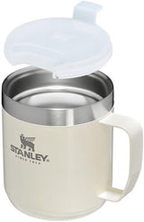 Stanley Stay-Hot Camp Mug 12 oz & 24 oz | Press Fit Drink Through Lid | Cup for Coffee, Tea and Drinks | Insulated Stainless Steel Coffee Mug | BPA-Free