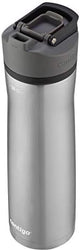 Contigo Cortland Chill 2.0 Vacuum-Insulated Stainless Steel Water Bottle Spill-Proof Sip Technology Interchangeable Lid 24oz Steel/Licorice Perfect for Fitness Travel Everyday Use