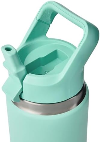 YETI Rambler 26 oz Bottle, Vacuum Insulated, Stainless Steel with Color Matching Straw Cap