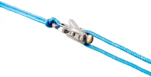 Cord and Rope Tightening and Cinching Tool with Rollercam Technology - Easy Secure Tie Down for Outdoor, Camping, and Boating Guy Lines - 6-Pack Includes Accessory Cord and Carry Case