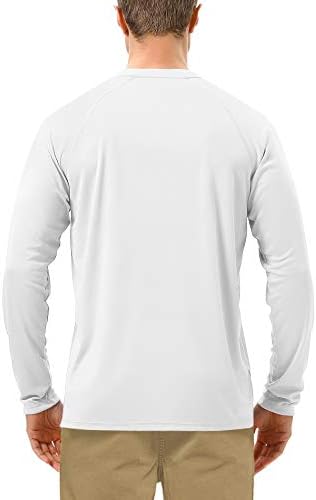 Roadbox Mens UPF 50+ UV Sun Protection Shirts Outdoor Long Sleeve SPF Rash Guard for Fishing Hiking Swimming Running