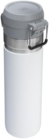 Stanley Quick Flip GO Water Bottle 24 oz | Push Button Lid | Leakproof and Packable for Travel and Sports | Insulated Stainless Steel | BPA-Free | Frost