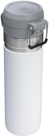 Stanley Quick Flip GO Water Bottle 24 oz | Push Button Lid | Leakproof and Packable for Travel and Sports | Insulated Stainless Steel | BPA-Free | Frost