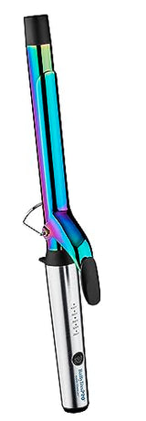 BaBylissPRO Nano Titanium 1 inch Curling Iron with Extended Barrel, Professional Spring Hair Curler for Medium to Longer Hair Types, Iridescent