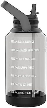 Takeya 885395541457 Tritan Bottle, Straw Lid and Extra Large Carry Handle Stormy Black 64oz