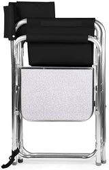 ONIVA - a Picnic Time brand - Sports Chair with Side Table, Beach Chair, Camp Chair for Adults, (Black)