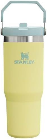 Stanley IceFlow Flip Straw Tumbler with Handle 30 oz | Twist On Lid and Flip Up Straw | Leak Resistant Water Bottle | Insulated Stainless Steel |BPA-Free | Pomelo