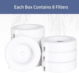 RIZZARI Water Dispenser Replacement Filters, Replacement Filters for Automatic Pet Waterer,Triple Filtration System (8 Pack)