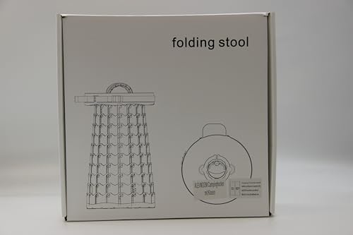 ALEVMOOM Upgraded XXL 19.7" Portable Collapsible Stool with Cushion,Telescoping Folding Stool for Adults,Yet More Sturdy Camping Stool with Load Capacity 1000lbs,for Outdoor Garden Hiking BBQ