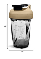 HELIMIX 1.5 Vortex Blender Shaker Bottle Holds Upto 20oz | No Blending Ball or Whisk | USA Made | Portable Pre Workout Whey Protein Drink Shaker Cup | Mixes Cocktails Smoothies Shakes | Top Rack Safe