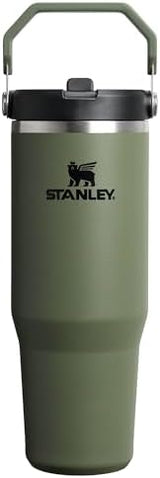 Stanley IceFlow 2.0 Flip Straw Tumbler with Handle 30 oz | Twist On Lid and Flip Up Straw | Leak Resistant Water Bottle | Insulated Stainless Steel | BPA-Free | Dried Pine