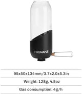 Fire-Maple Orange Camping Lantern Glass, Steel & Aluminum | Propane or Isobutane Fuel Canister Beautiful Lights | NO Mantles Needed | Propane Lanterns for Camping, Emergency Essential