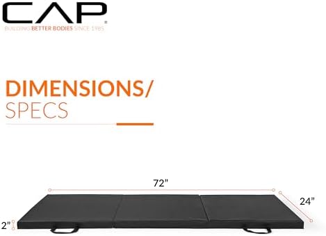 CAP Barbell All Purpose Folding Anti Tear Exercise Training Aerobic Fitness Gym & Gymnastics Balance Mat | Multiple colors