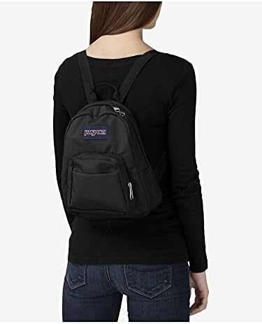JanSport Half Pint Mini Backpack, 10.2 L - Durable Mini Bag Purse with Adjustable Shoulder Straps, Single Main Compartment, Zippered Stash Pocket, Black
