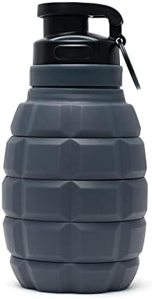 Spit Cup Spittoon for Chewing, Portable Reusable Spit Dipping Cup with Lid, Collapsible Spill Resistant Leak Proof Silicone Body Travel Spitter