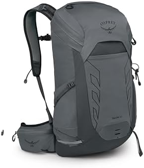 Osprey Talon 26L Men's Lightweight Hiking Backpack with Hipbelt, Phantom Grey/Dark Charcoal