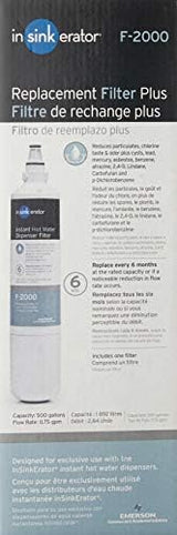 INSINKERATOR F-2000 Under Sink Water Filter Replacement Cartridge for INSINKERATOR Water Filtration System, VOCs and Lead Filter