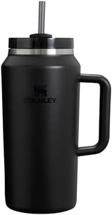 STANLEY Quencher H2.0 Tumbler with Handle & Straw 64 oz | Flowstate 3-Position Lid | Large Capacity for Travel & Sports | Insulated Stainless Steel Cup | BPA-Free | Black 2.0
