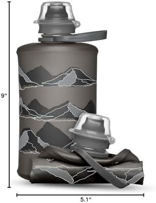HydraPak Stow - Collapsible Backpacking Water Bottle (350ml, 500ml, 1L) - BPA Free, Ultra Light, Spill-Proof Twist Cap