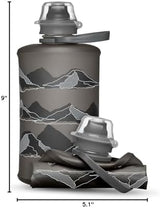 HydraPak Stow - Collapsible Backpacking Water Bottle (350ml, 500ml, 1L) - BPA Free, Ultra Light, Spill-Proof Twist Cap