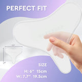 Cleverfy Silicone Chest Wrinkle Pads for Décolleté - 3-Pack of T-Shape Reusable Anti-Wrinkle Patches