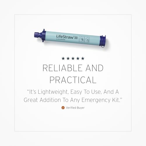 LifeStraw Personal Water Purifier for Hiking, Camping, Travel, and Emergency Preparedness