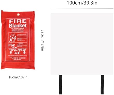 Fire Blankets Emergency for Home - 4 Pack 40"x40" Fire Blanket for Home and Kitchen, Fire Retardant Blankets, Fiberglass Fire Blanket, Fire Extinguisher for Home, Fireproof Blanket for Camping