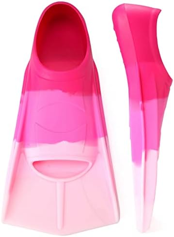 Kids Swim Fins,Short Kids Fins Youth Swimming Flippers for Lap Swimming Training for Children Girls Boys Beginners