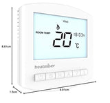 Kudos-Trading - Heatmiser Slimline V4 Programmable Room Thermostat for Water Underfloor Heating and Central Heating System Not Electric Ufh, Built In & Remote Air Sensing 3amp Mains Powered.