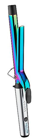 BaBylissPRO Nano Titanium 1 inch Curling Iron with Extended Barrel, Professional Spring Hair Curler for Medium to Longer Hair Types, Iridescent