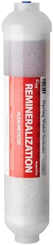 iSpring FA15 Alkaline Inline Water Filter Cartridge, 10” x 2” with 1/4” Quick Connect, NSF Certified, Add-on for RO Systems, Balances pH & Restores Minerals, 3-Layer Replacement Filter