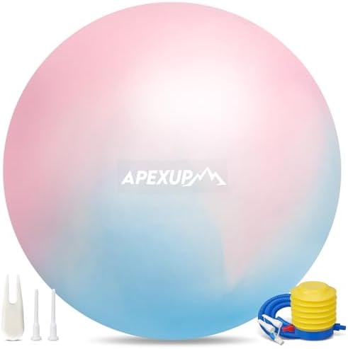 APEXUP Yoga & Pilates Ball - Anti Slip Heavy Duty Gym Ball for Fitness, Balance & Core Workout
