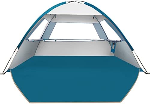 COMMOUDS Beach Tent Sun Shade for 3/4-5/6-7/8-10 Person, UPF 50+ Beach Sun Shelter Canopy Tent, Lightweight, Easy Set Up and Carry