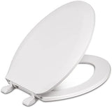 Centoco Elongated Toilet Seat, Closed Front with Cover, Residential, Plastic, Made in the USA, DSAZAM1600-001, White