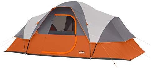 CORE Tent for Family Camping, Hiking and Backpacking | 3 Person / 4 Person / 6 Person / 9 Person Person Dome Camp Tents with Included Tent Gear Loft for Outdoor Accessories