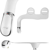 Bio Bidet SlimTwist Simple Toilet White with Dual Nozzle, Fresh Water Spray, Non Bidet Attachment, 1 Pack