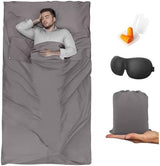 Sleeping Bag Liner,Travel Sheet & Adult Sleep Sack, Camping Sheets Travel Sleep Sack for Backpacking,Hotels & Hostels -Lightweight Single &Double Travel Sheet Camping Sheets