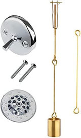 Tub Drain Linkage Assembly with Trip Lever and Strainer Done Cove, Fit for Trip Lever Bath Tub Waste and Overflow Drain by Artiwell