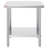 Mophorn Commercial Worktable & Workstation 24 x 30 x 32 Inch Stainless Steel Work Table Heavy Duty Commercial Food Prep Work Table for Home, Kitchen, Restaurant Metal Prep Table with Adjustable Feet