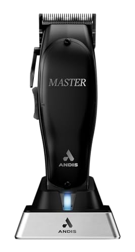 Andis Black Label MLC Professional Master Cordless Hair Trimmer, Adjustable Carbon Steel Blade Hair Clipper for Close Cutting, Black