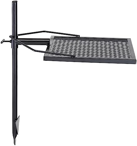 VEVOR Swivel Campfire Grill, Fire Pit Grill Grate over Fire Pits, Heavy Duty Steel Grill Grates, 360° Adjustable Open Fire Outdoor Cooking Equipment, Portable Camp Fire Racks for Camping Outdoor BBQ