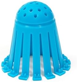 TubShroom Toss 21pk Disposable Bath Tub Drain Strainers - Hair Catcher Snare for Shower Bathtub to Prevent Clogged Drains, Traps Human and Pet Hair, One Year Supply (Blue)
