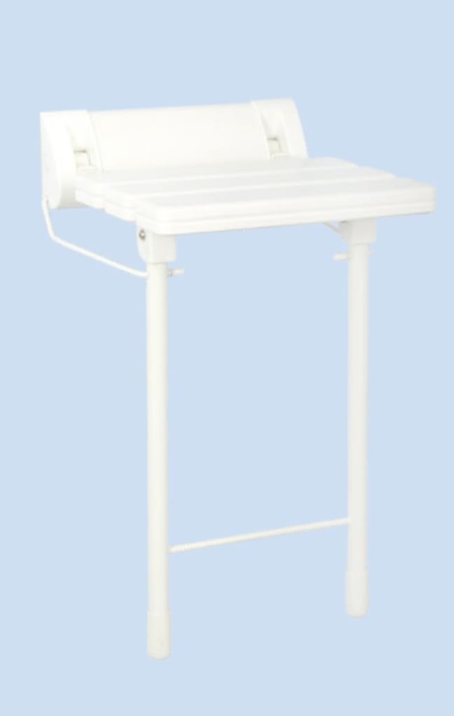 Taps2Traps® Wall Mounted Fold Down Shower Seat With Legs