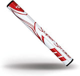 SuperStroke Zenergy Tour 2.0 Golf Putter Grip with No Taper Enhanced SPYNE Technology, New Multi-Zone Texturing and Tech-Port, White/Red
