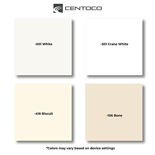 Centoco Elongated Toilet Seat Soft Close, Closed Front with Cover, Molded Wood, Made in the USA, 900SC-301, Crane White (Cotton/Bright)