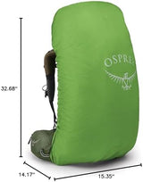 Osprey Atmos AG 65L Men's Backpacking Backpack, Mythical Green, S/M