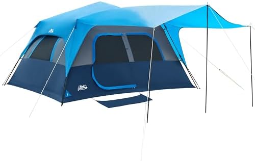 4/6/8 Person Instant Cabin Tent, Easy 60 Second Setup Family Tents for Camping, Pop up Camping Tent, Large Waterproof Tents for Outdoor Camping, Spacious Interior, Upgraded Ventilation